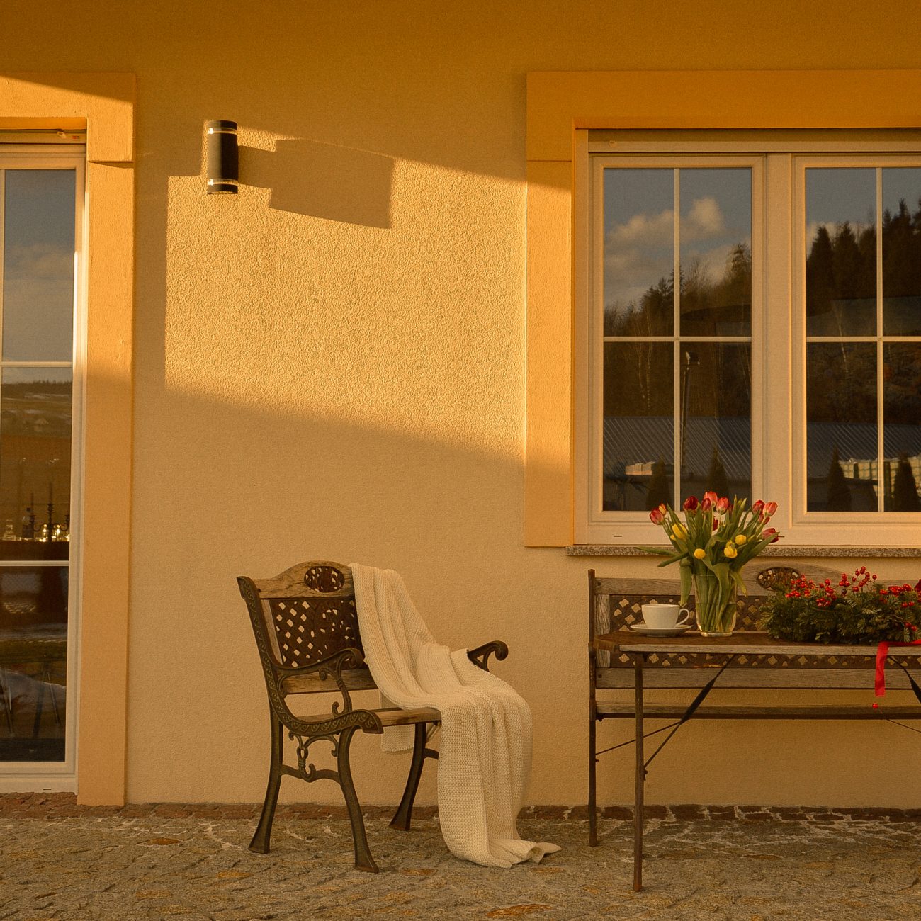 Taras w agroturystyce, noclegi w gorcach