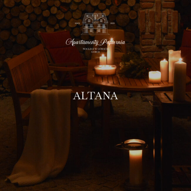 W ofercie Apartamenty Papiernia, noclegi w górach Gorce - altana. Pobyt w Gorcach