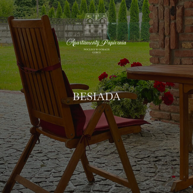 W ofercie Apartamenty Papiernia, noclegi w górach Gorce - biesiada. Pobyt w Gorcach