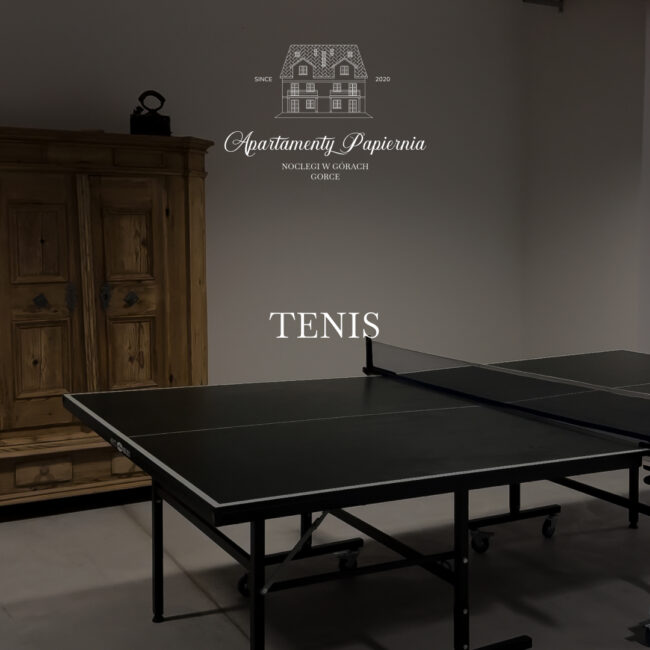 W ofercie Apartamenty Papiernia, noclegi w górach Gorce - tenis. Pobyt w Gorcach
